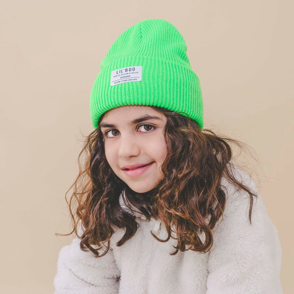 Lil’ Boo Hygge Beanie – Neon Green
