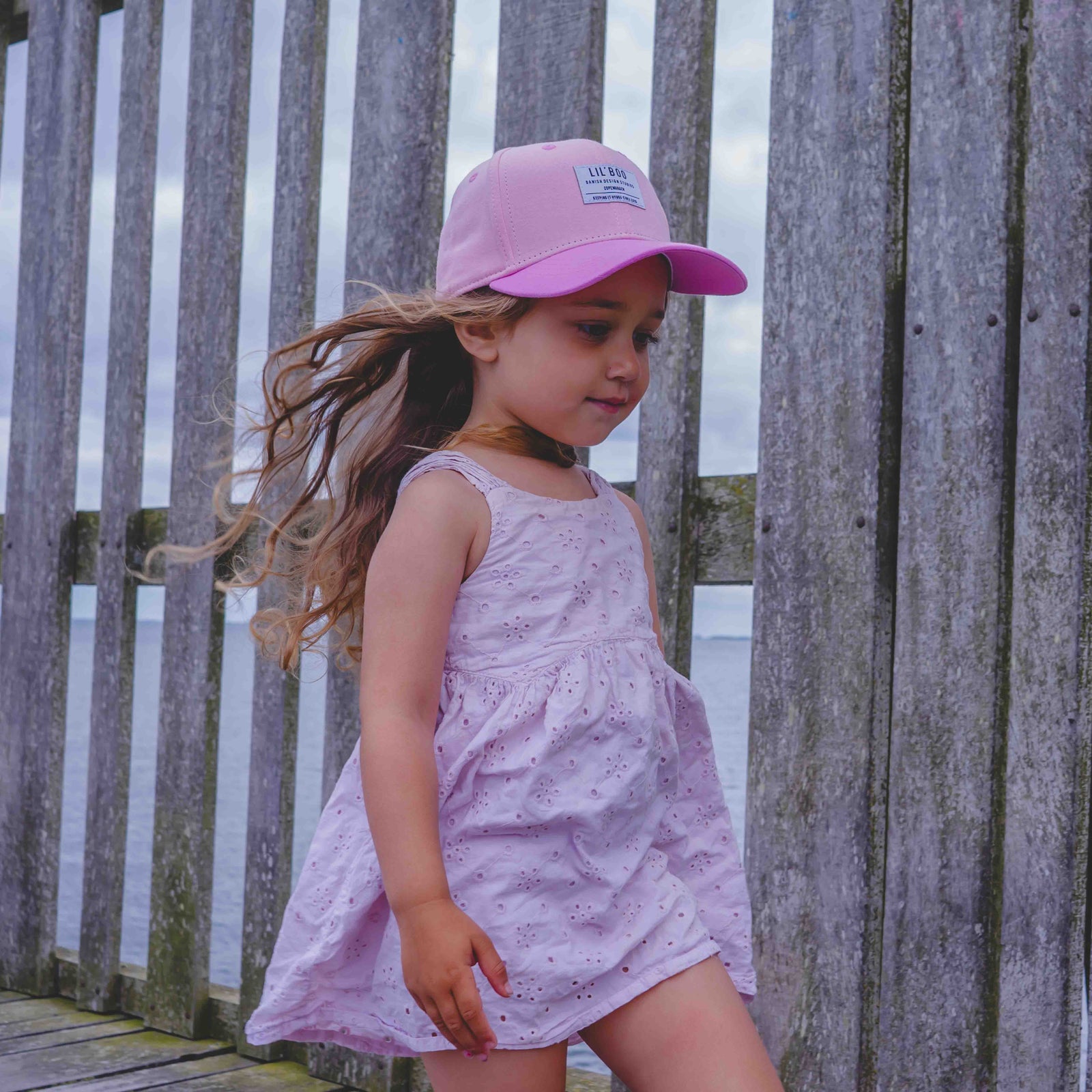 Organic Block Snapback - Pink/Purple – Lil' Boo