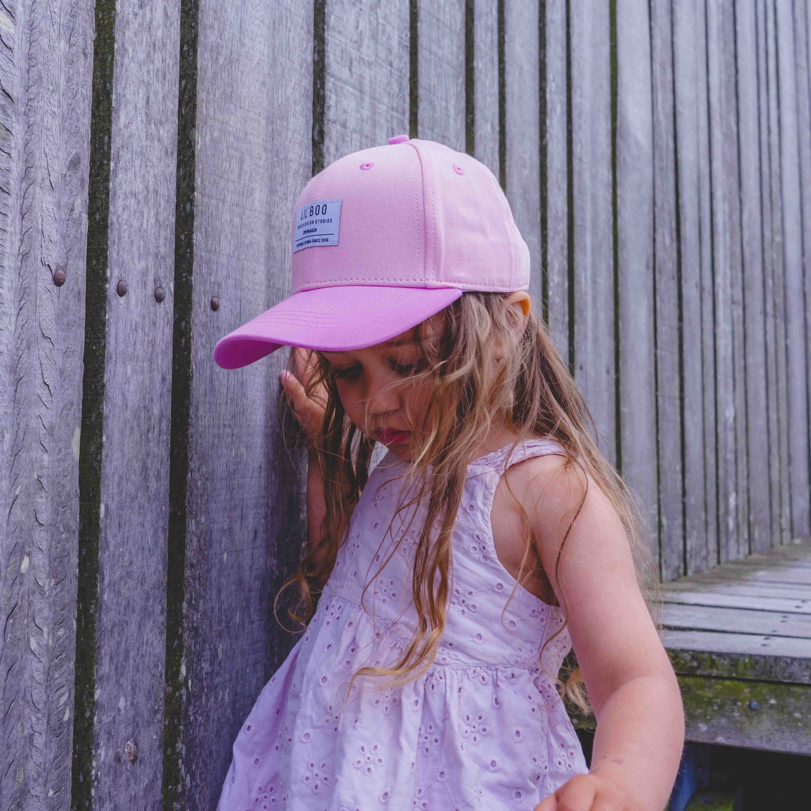 Organic Block Snapback - Pink/Purple – Lil' Boo