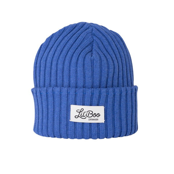 Outdoorsy Beanie - wool and organic cotton mix - Blue