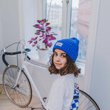 Outdoorsy Beanie - wool and organic cotton mix - Blue