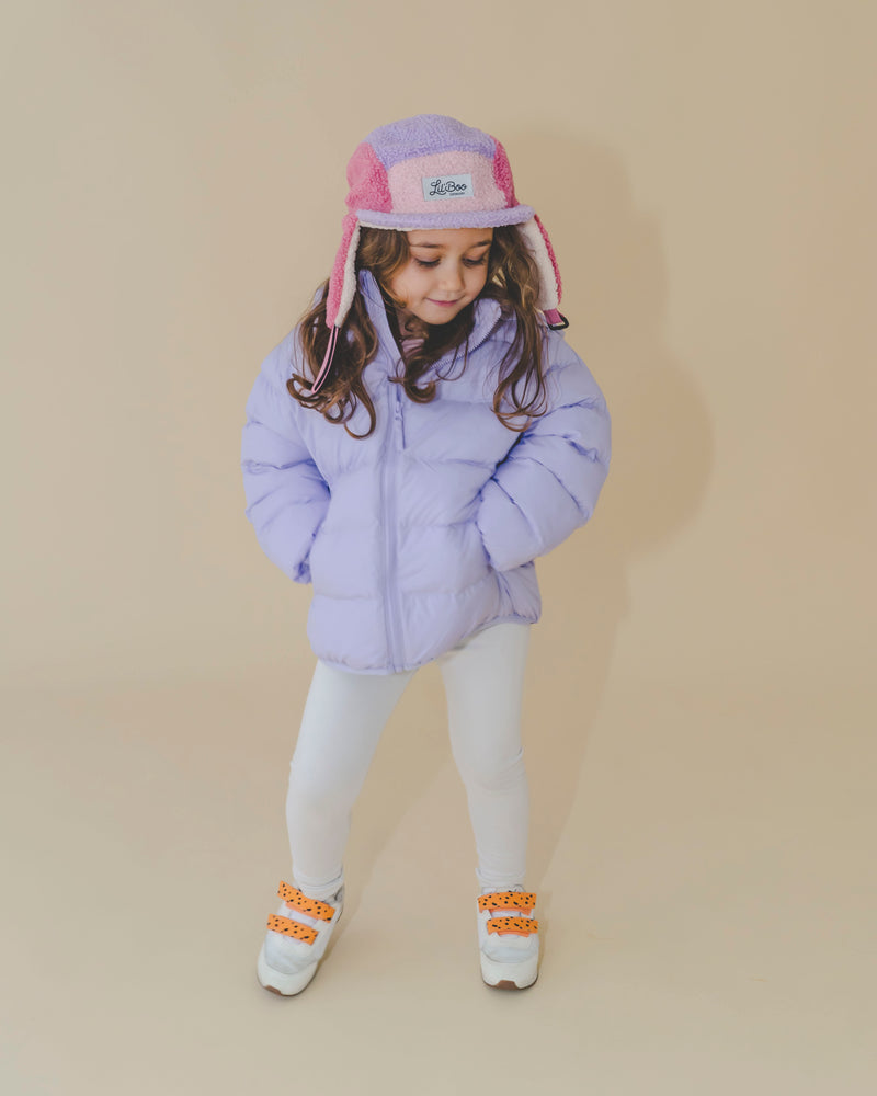 Teddy Block 5 panel - purple
