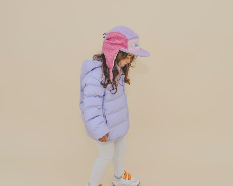 Teddy Block 5 panel - purple