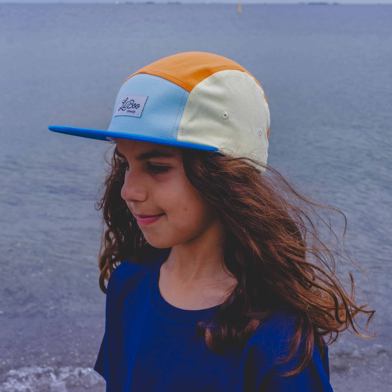 Block Pumkin Blue 5 Panel (ORGANIC)