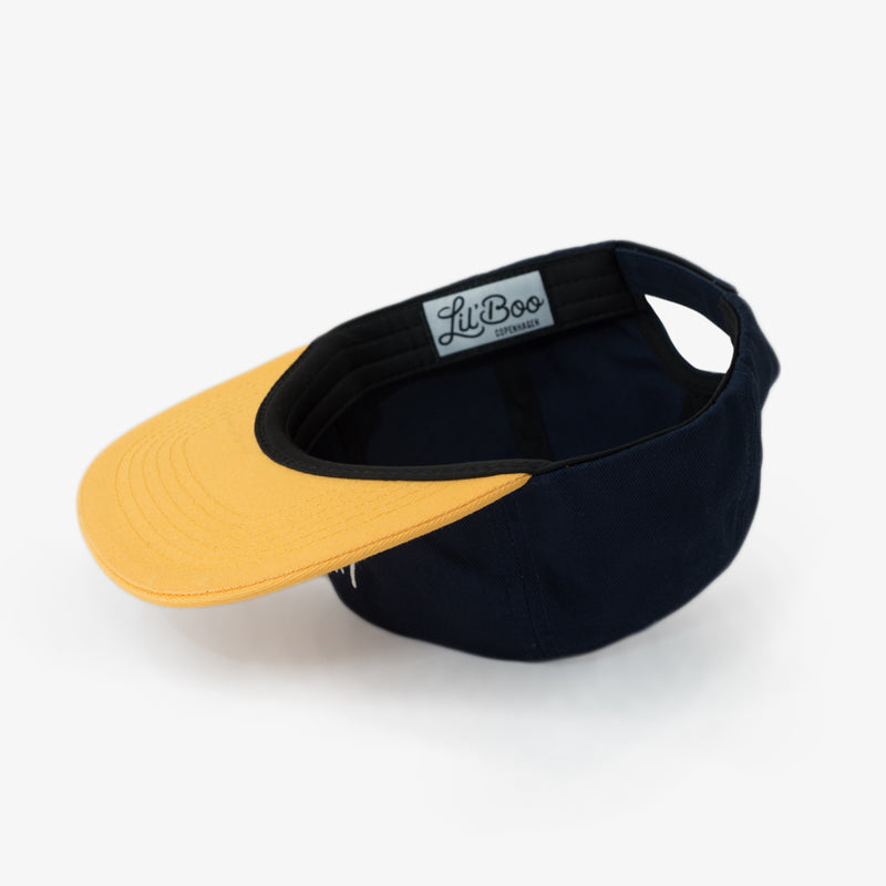 Lil' Boo Organic Snapback Cap - Navy/Yellow