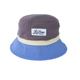 Block Bucket Hat in Staubblau/Braun (ORGANIC)